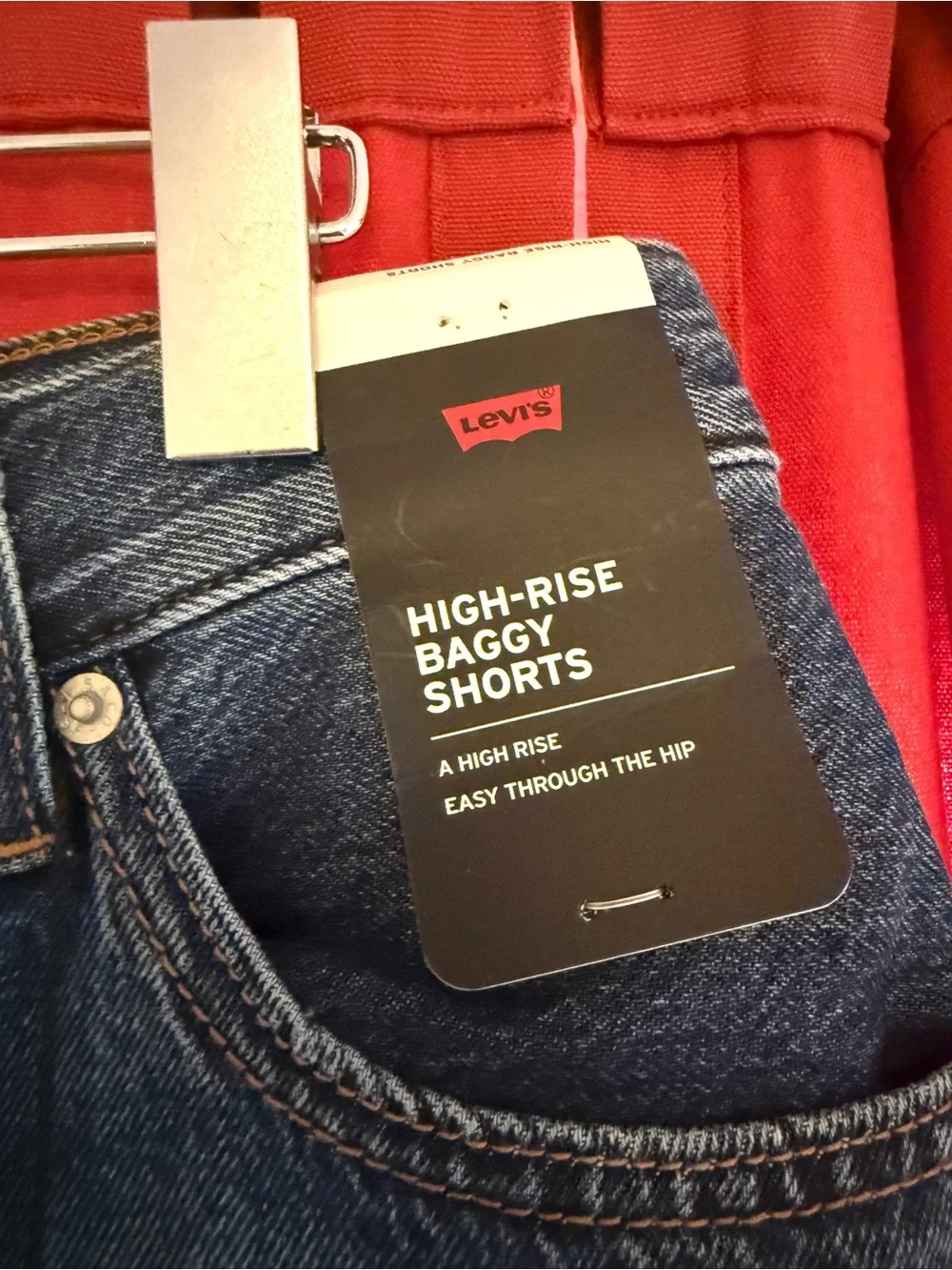 HIGH RISE BAGGY LIGHTWEIGHT WOMEN'S SHORTS, Size 28, Dark Wash